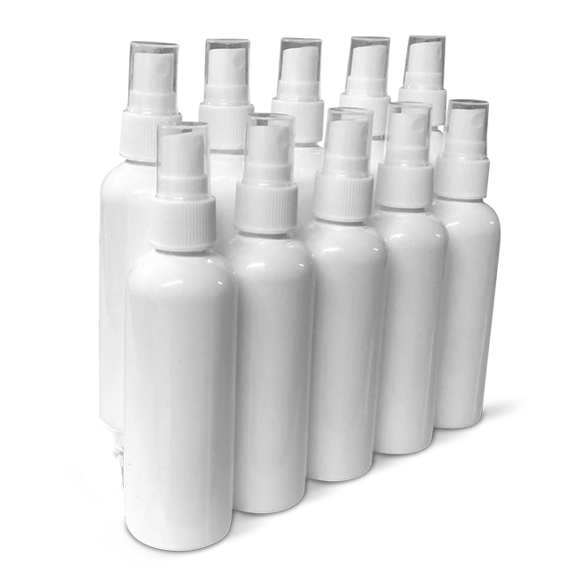 Tien Lege sprayflacons | 100 ml | Wit | Inclusief overkapje