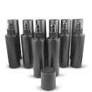 Twaalf Lege sprayflacons | 200 ml | Zwart | Inclusief overkap