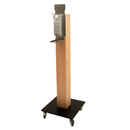 Robuuste Mobiele Dispenser Zuil | Hout | Met gratis 5 liter Cee-Bee Hygiënische handspray