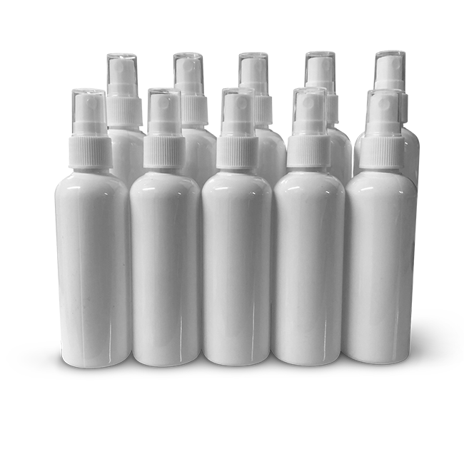 Tien Lege sprayflacons | 250 ml | Wit | Inclusief overkapje