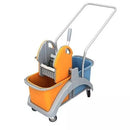Mopwagen Splast | Kunststof met 2 emmers van 20 liter | Inclusief mop pers | Met duwbeugel