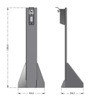 Budget dispenserzuil | RVS | met gratis 500ml Cee-Bee Hygiënische Handspray