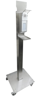 Mobiele Dispenser Zuil | RVS | Met gratis 5 liter Cee-Bee Hygiënische handspray